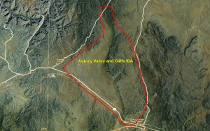Aubrey Valley and Cliffs IBA GIS map