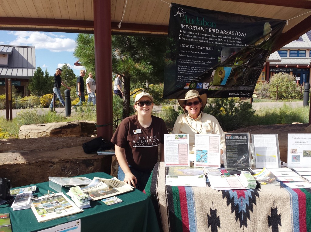 Jennie and Tice at outreach booth for Wildlife Day